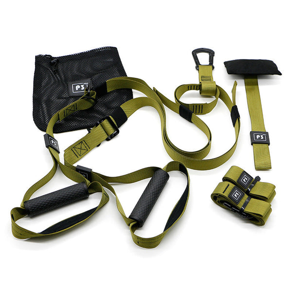 Suspension Training Strap - Adjustable, Wall Mount, Professional (TRX-style)