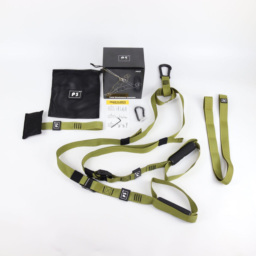 Suspension Training Strap - Adjustable, Wall Mount, Professional (TRX-style)