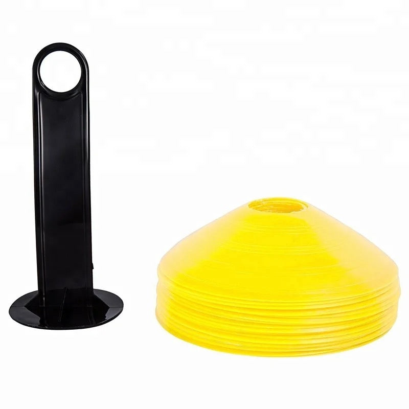 Agility Cones. 25 Pack W/ STAND & Mesh Bag