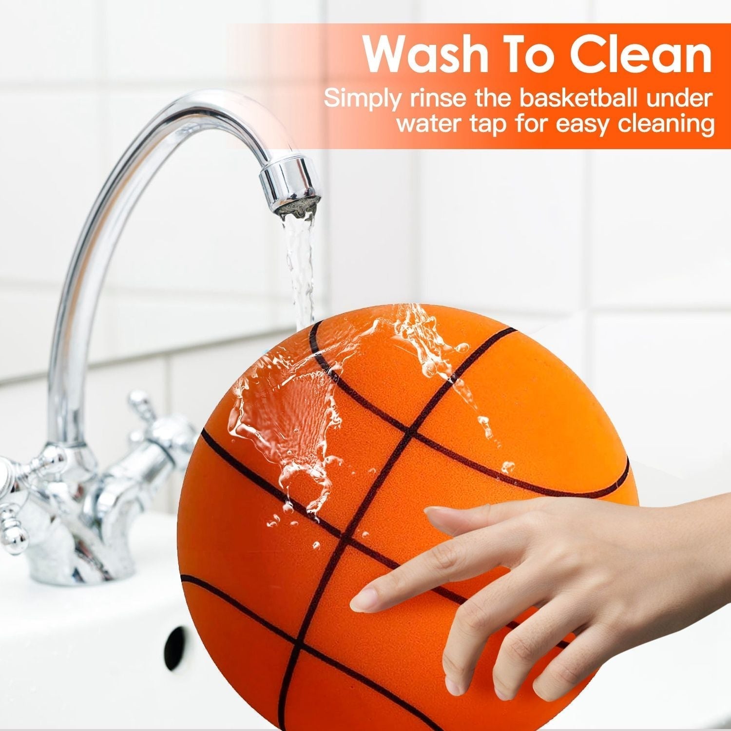 Silent Basketball Moderate Elasticity Anti-deformation Long Lasting Comfortable Touch Anti-Skid Parent-child Interaction Polyure