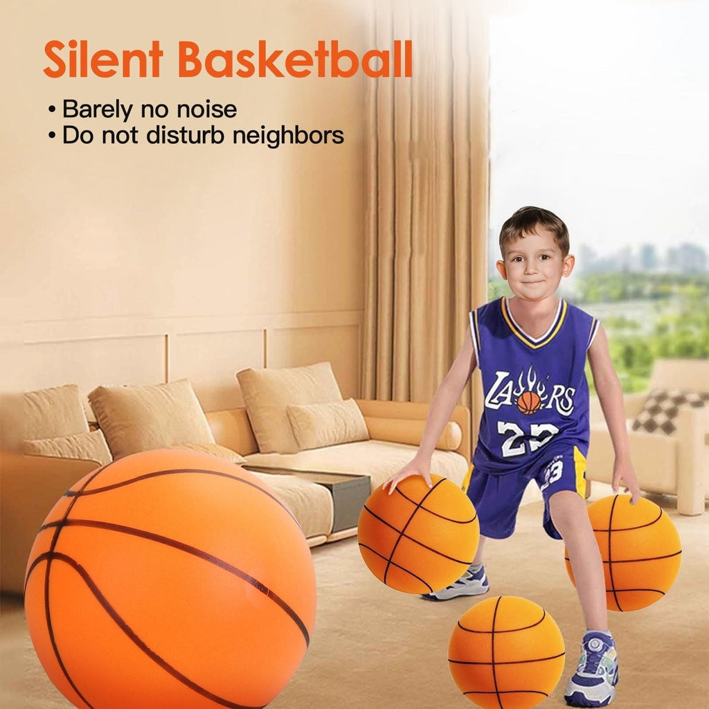 Silent Basketball Moderate Elasticity Anti-deformation Long Lasting Comfortable Touch Anti-Skid Parent-child Interaction Polyure