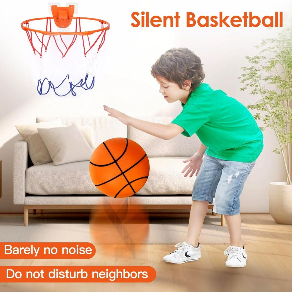 Silent Basketball Moderate Elasticity Anti-deformation Long Lasting Comfortable Touch Anti-Skid Parent-child Interaction Polyure