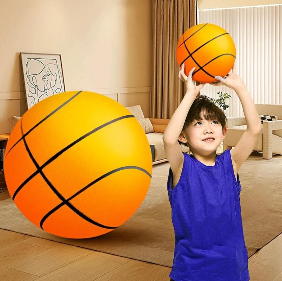 Silent Basketball Moderate Elasticity Anti-deformation Long Lasting Comfortable Touch Anti-Skid Parent-child Interaction Polyure
